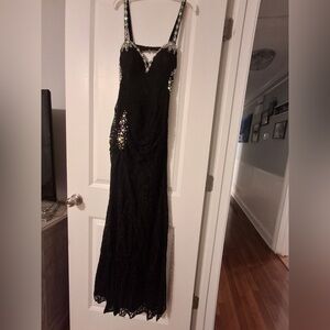Black Sequin Prom Dress
